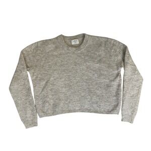 Wilfred Aritzia Alpaca Blend Cropped Pullover Sweater Oatmeal Beige‎ Size Small